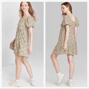 Wild Fable Puff Sleeve Babydoll Dress